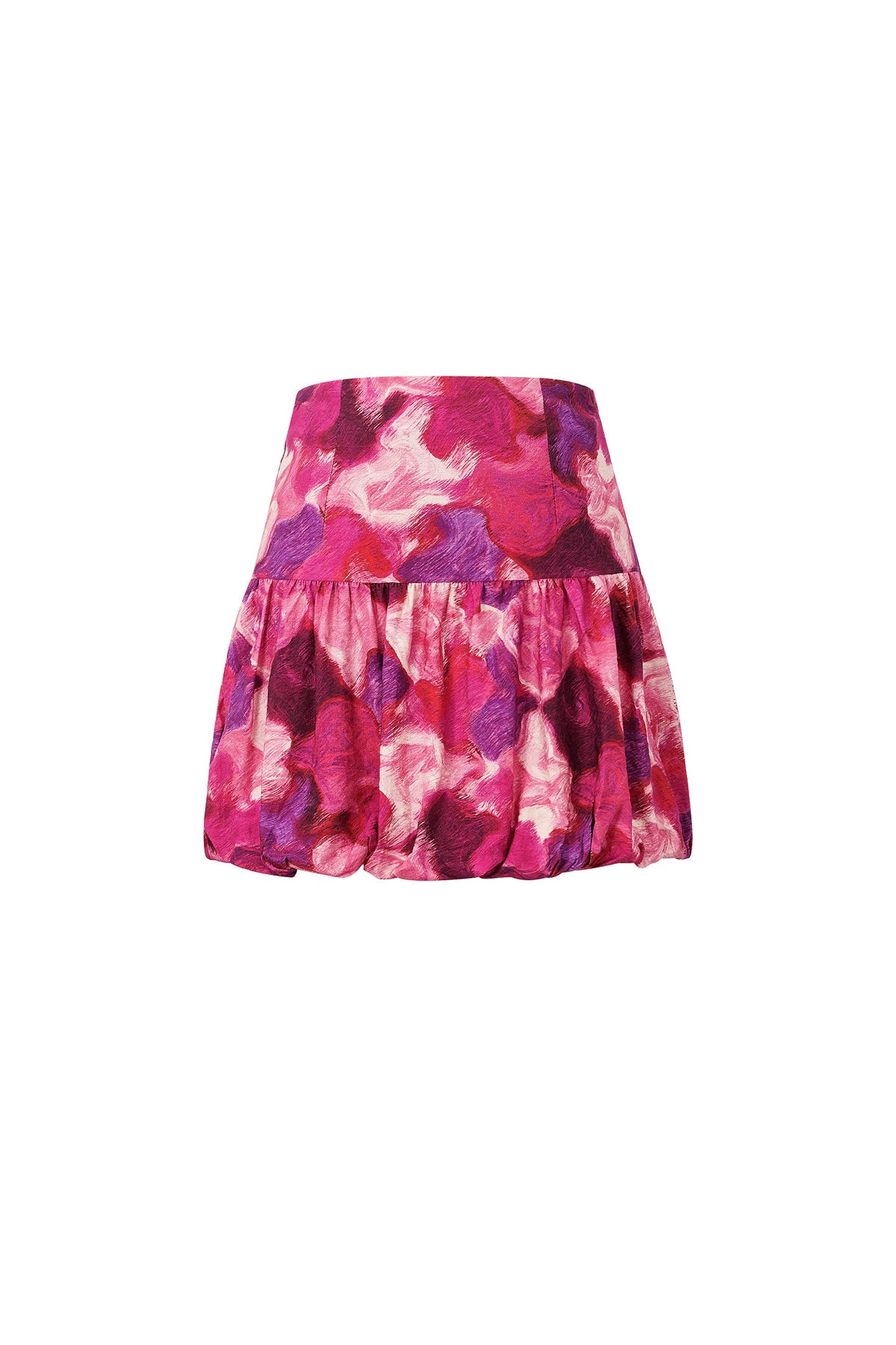 Eloise Closet Fuchsia Ruffle Mini Skirt Viscose