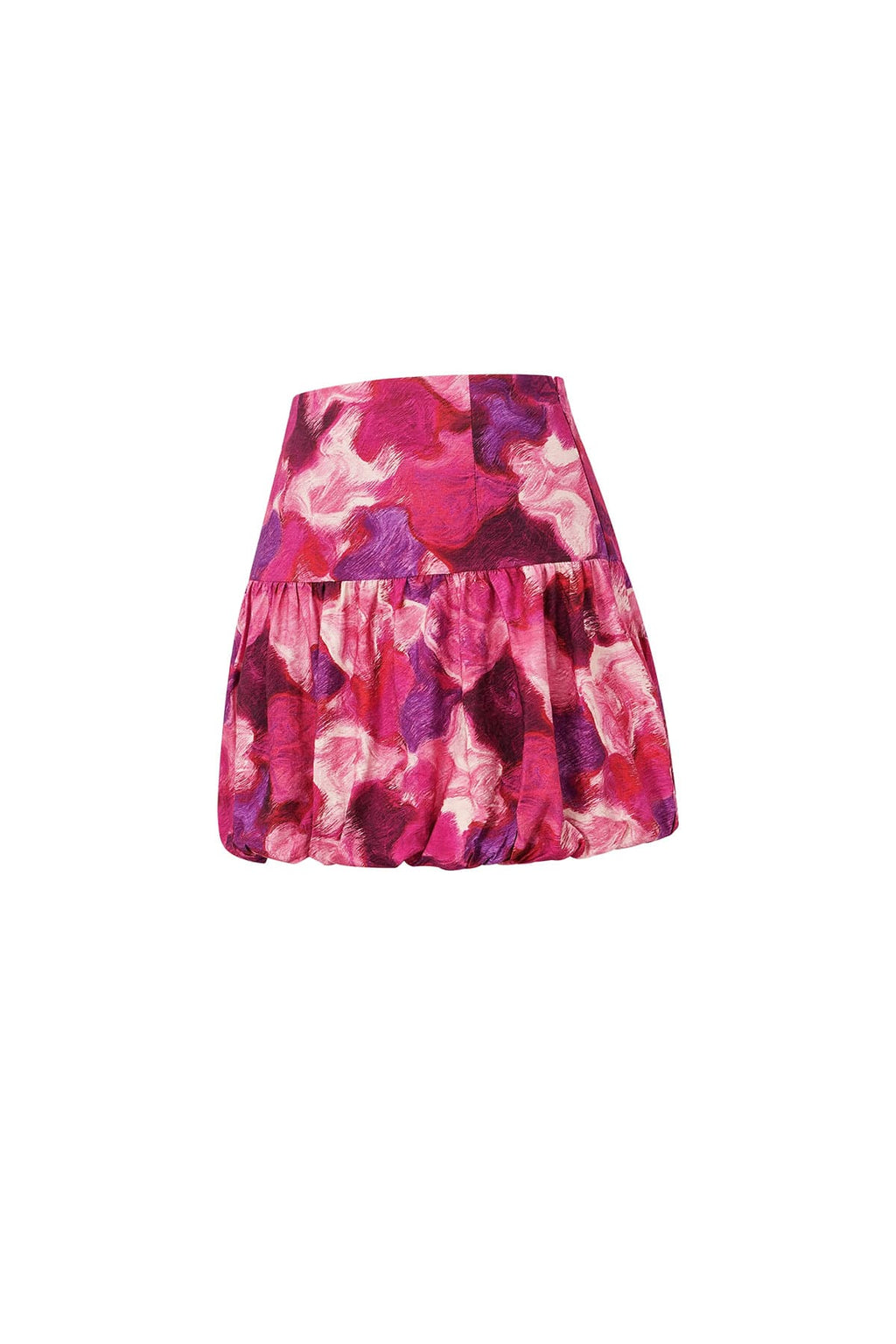 Eloise Closet Fuchsia Ruffle Mini Skirt Viscose