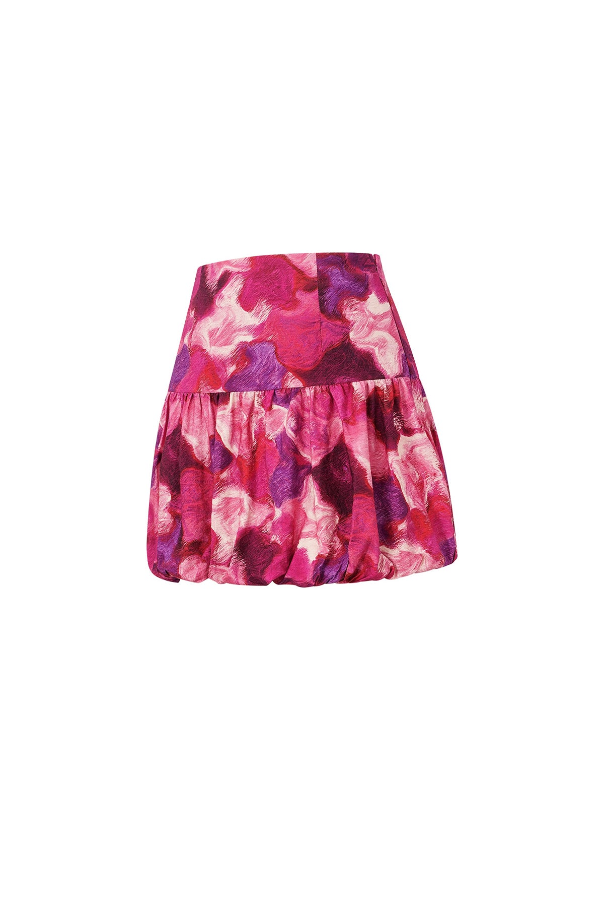 Eloise Closet Fuchsia Ruffle Mini Skirt Viscose