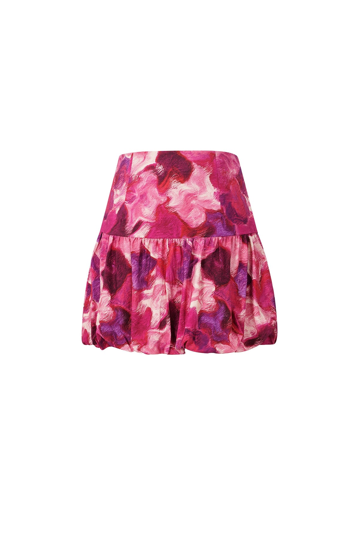 Eloise Closet Fuchsia Ruffle Mini Skirt Viscose