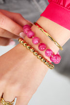 Bracelet set with round beads