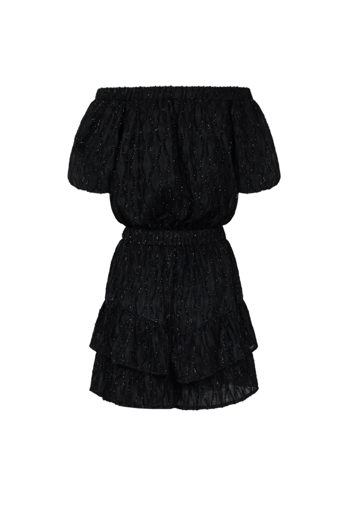 Eloise Closet Off-Shoulder Ruffle Bodysuit Woven Polyester