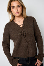 Lace Up Sweater