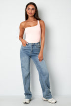 Eloise Closet One-Shoulder Knitted Nylon Bodysuit 