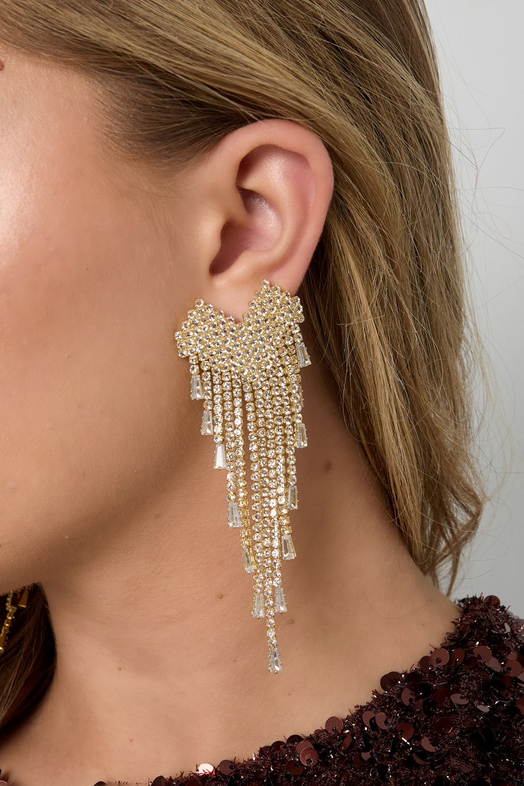 Copper Dangle Earrings Geometric Elegant Christmas Luxurious Series Women's jewelry