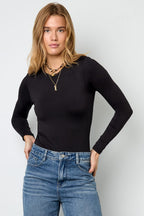 Eloise Closet Knitted Shapewear Bodysuit Basic Solid Color