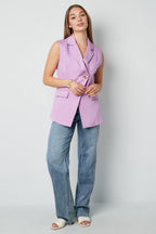 Eloise Closet Golden Edge Sleeveless Blazer
