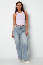 Seam Detail Sleeveless Summer Top Eloise Closet