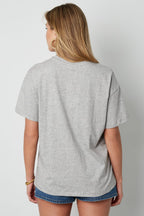 Circle Letter  Cotton T-Shirt Eloise Closet