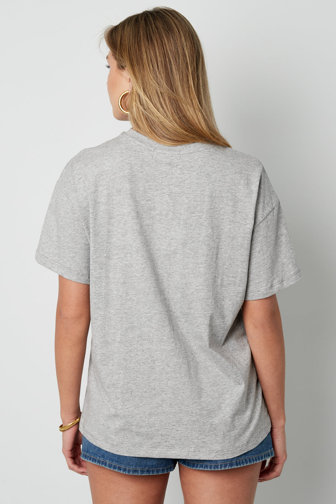 Circle Letter  Cotton T-Shirt Eloise Closet