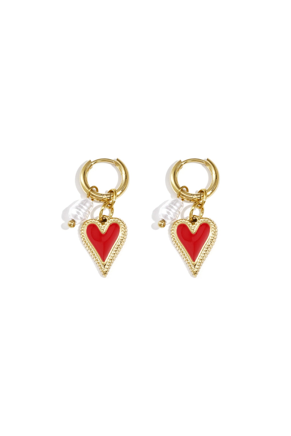 Heart Pearl Earrings Eloise Closet Jewelry