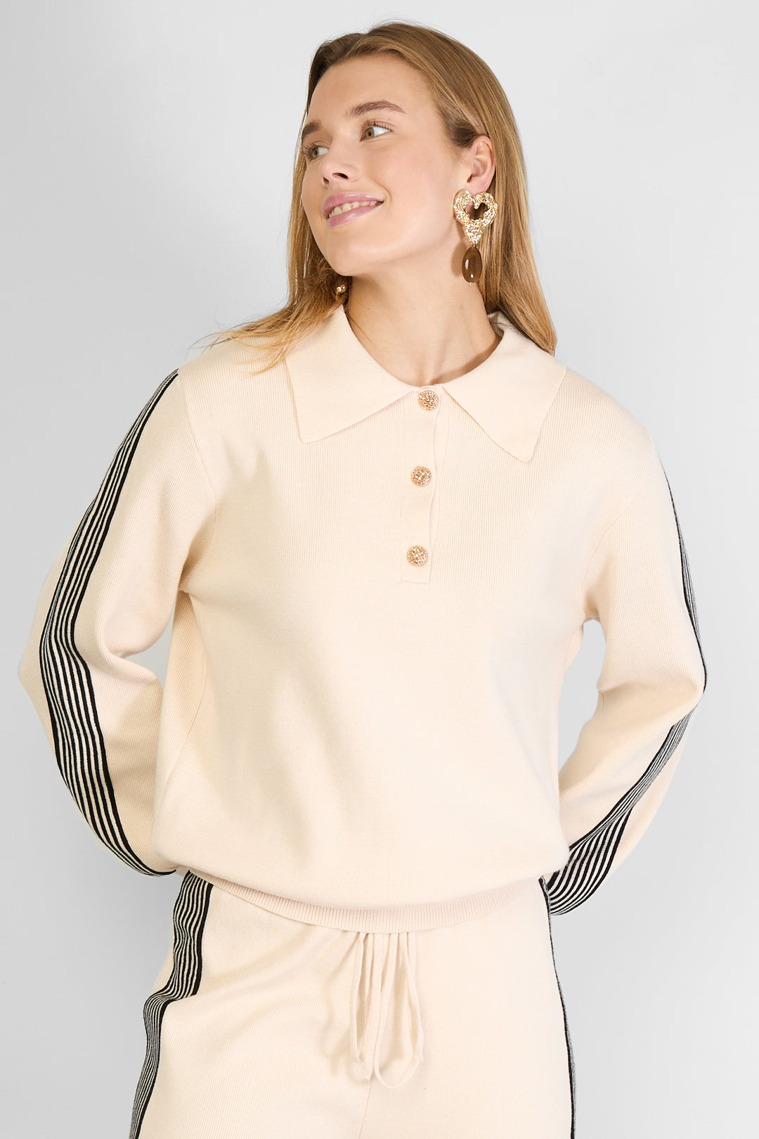 Sport Stripe Knit Sweater Eloise Closet