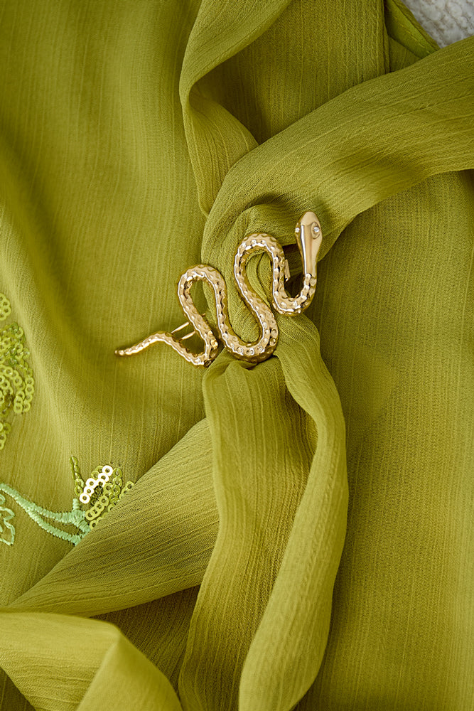 Snake Stone Brooch Hairpin Eloise Closet Jewelry