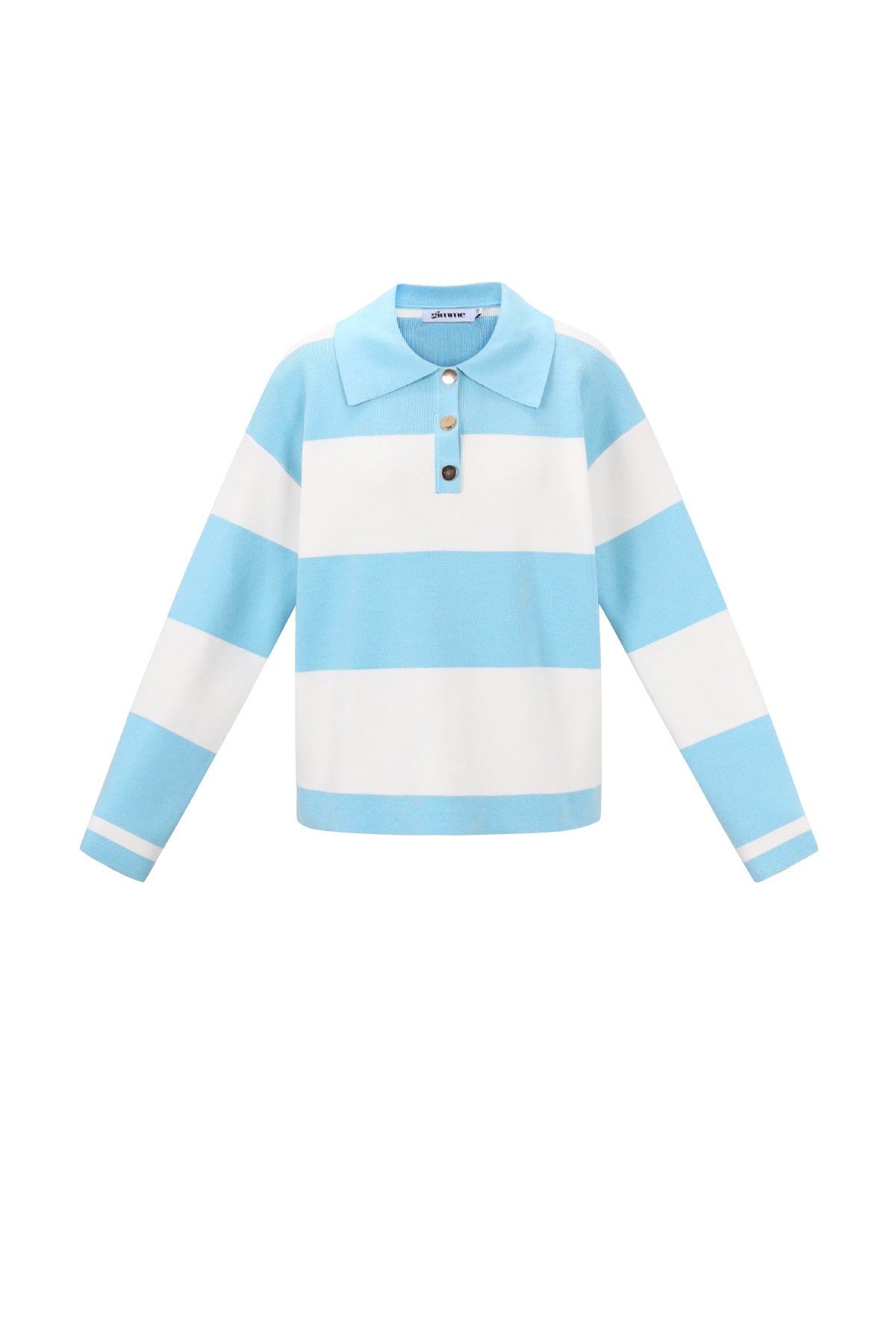 Striped Polo Knit Sweater Eloise Closet