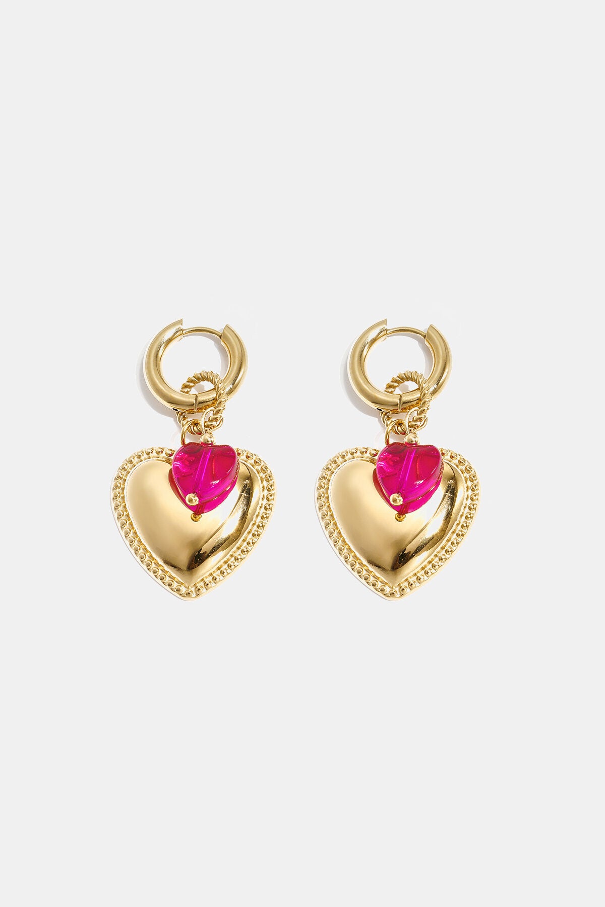 Heart Pendant Hoop Earrings Eloise Closet Jewelry
