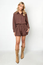Stripe Breeze Cotton  Shorts Eloise Closet