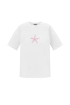 Starfish Embroidered  Cotton T-Shirt Eloise Closet