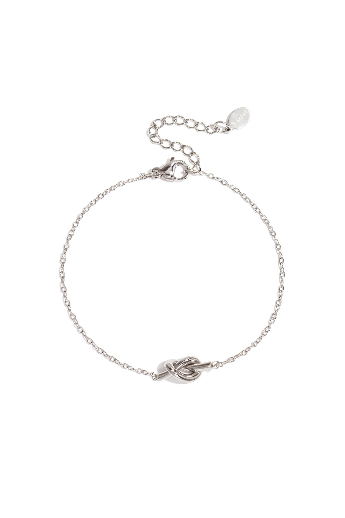 Simple bracelet with knotted charm