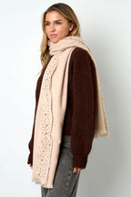 Winter scarf with stones