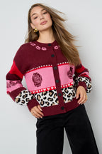 Eloise Closet Floral Print Knit Cardigan