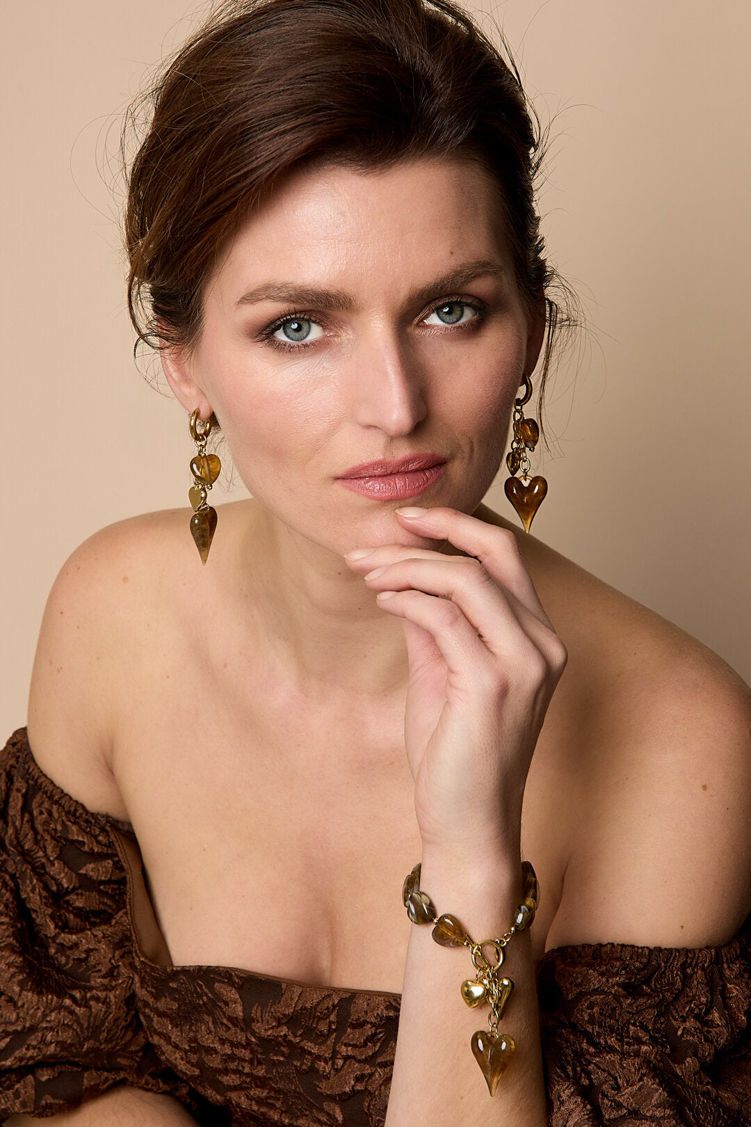 Dangling Heart Chain Earrings Eloise Closet Jewelry