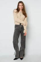 Eloise Closet Fringe Sleeve Cropped Cardigan