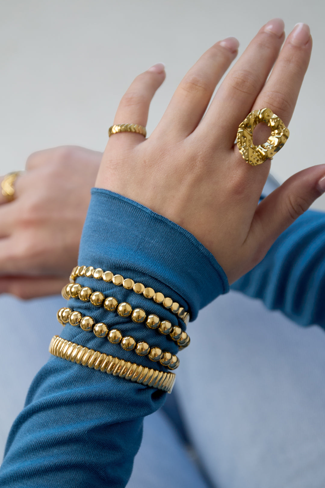 Solid bead bracelets-7mm
