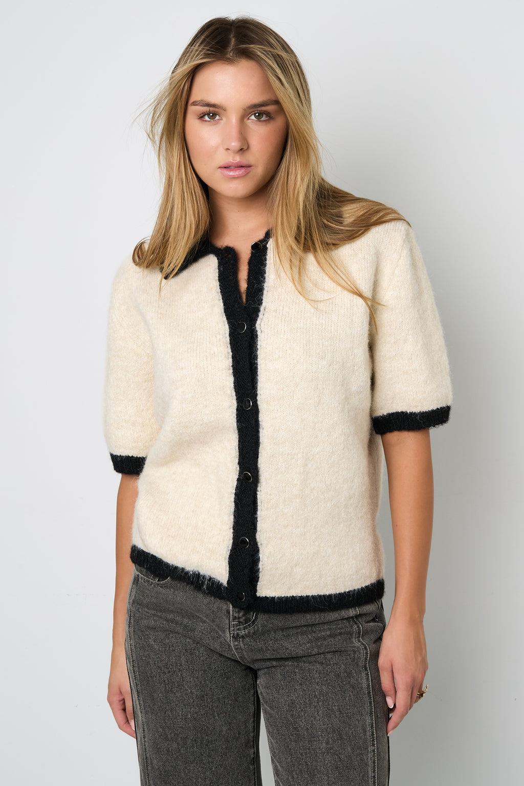Eloise Closet Your Color Clash Knit Cardigan
