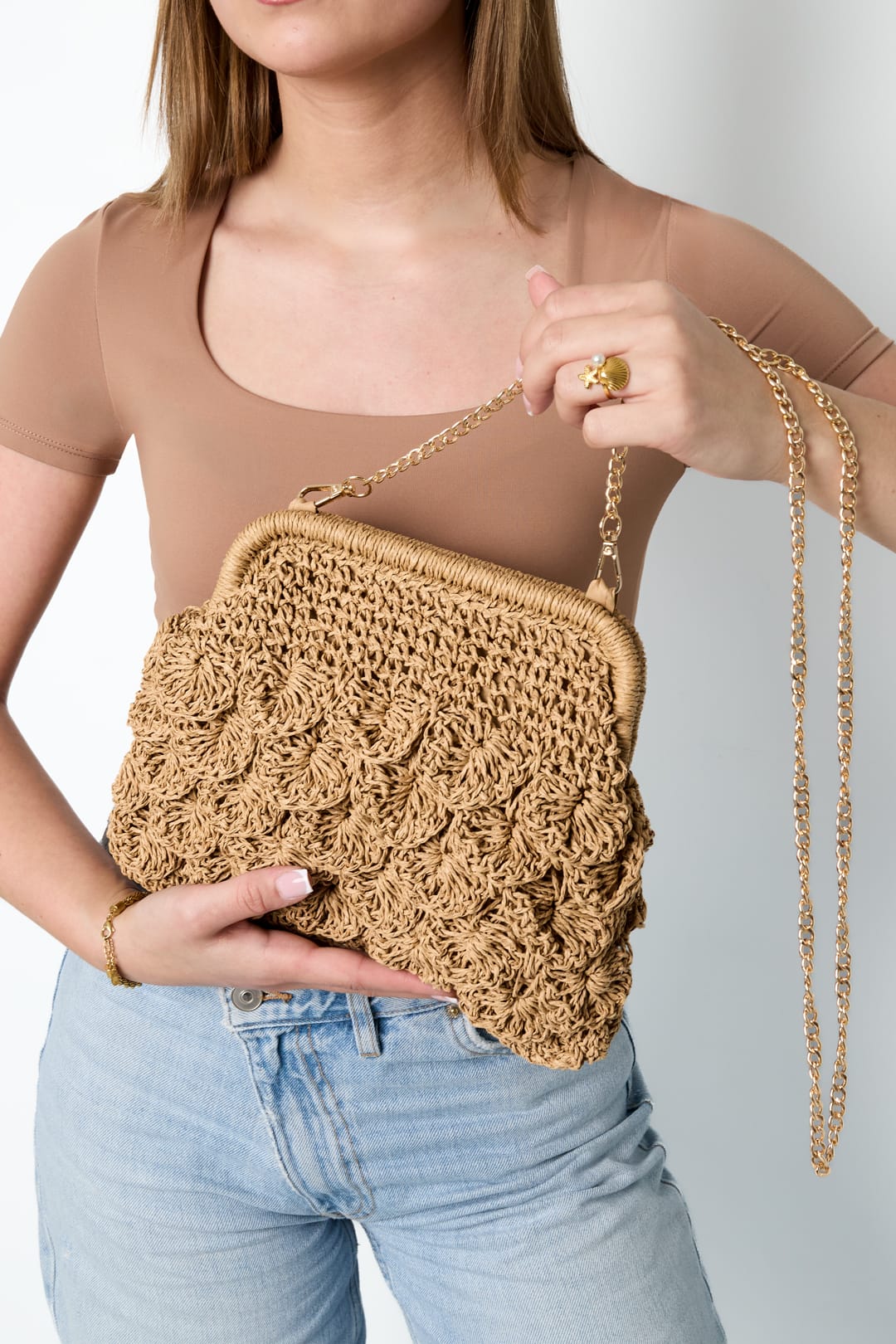Beach Glow Straw Bag Eloise Closet