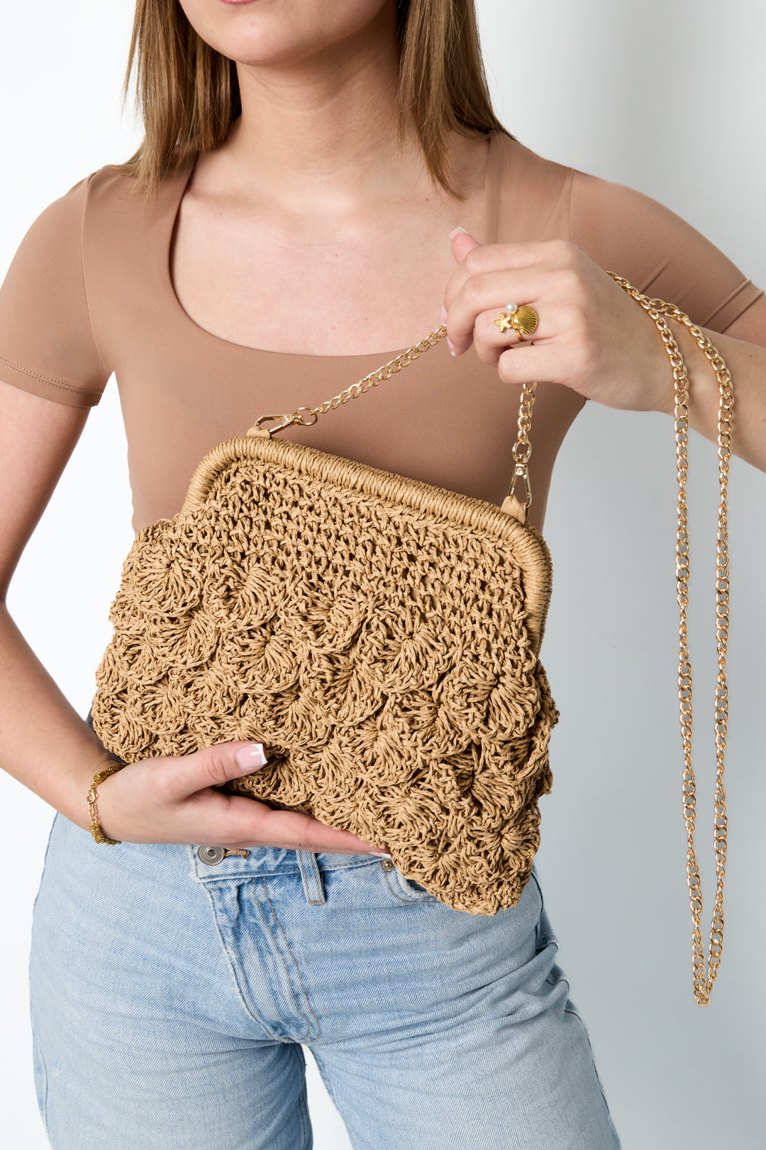 Beach Glow Straw Bag Eloise Closet