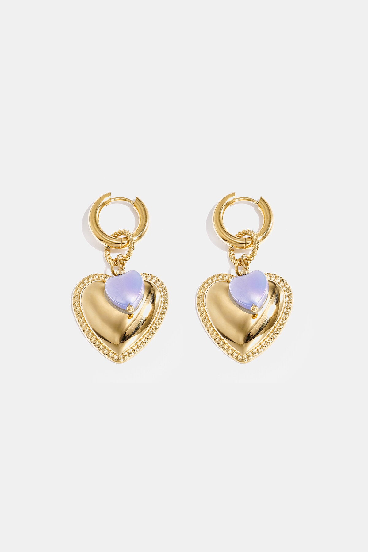Heart Pendant Hoop Earrings Eloise Closet Jewelry