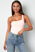 Eloise Closet One-Shoulder Knitted Nylon Bodysuit 