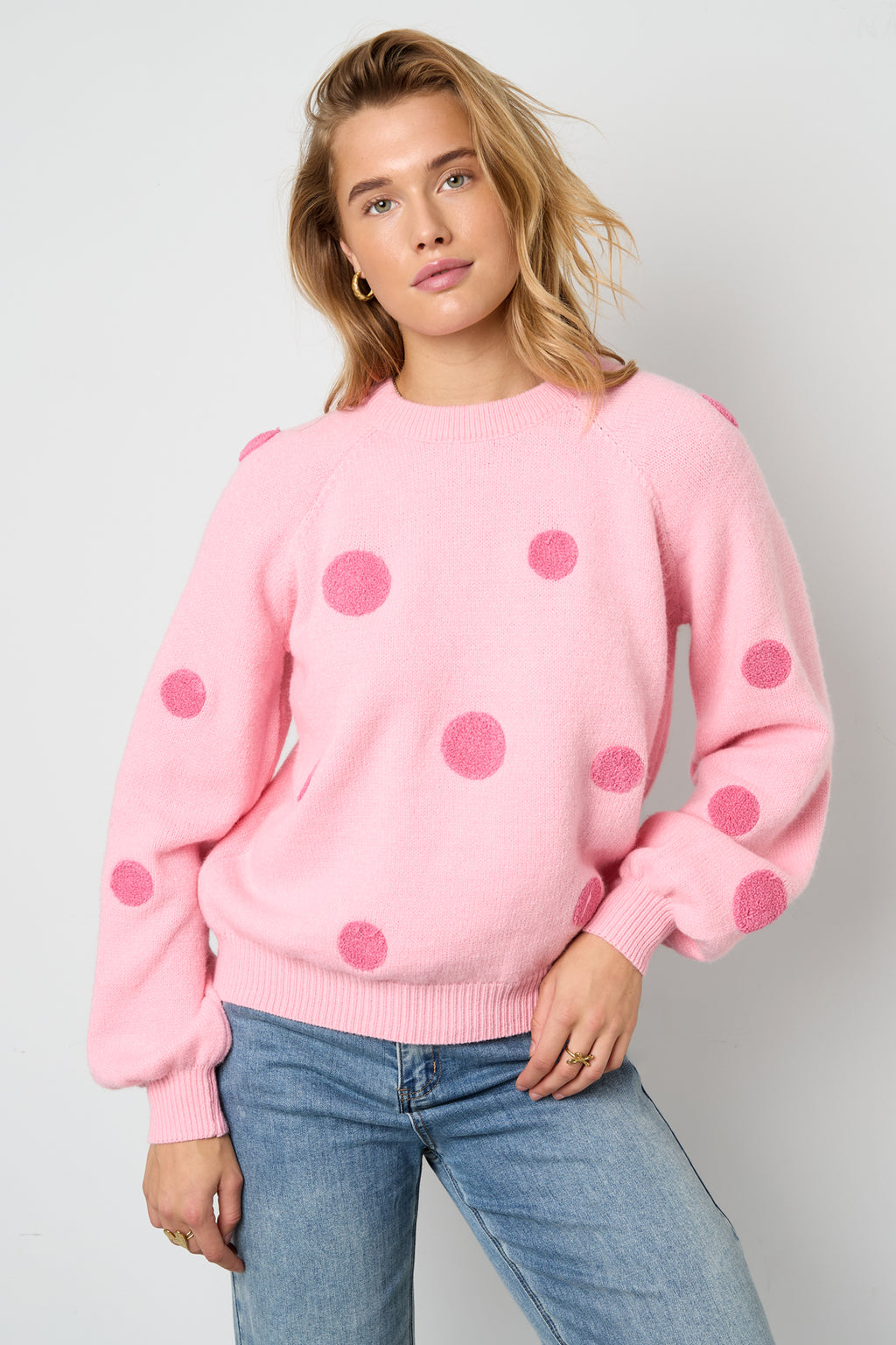 Playful Dot Knit Sweater Eloise Closet