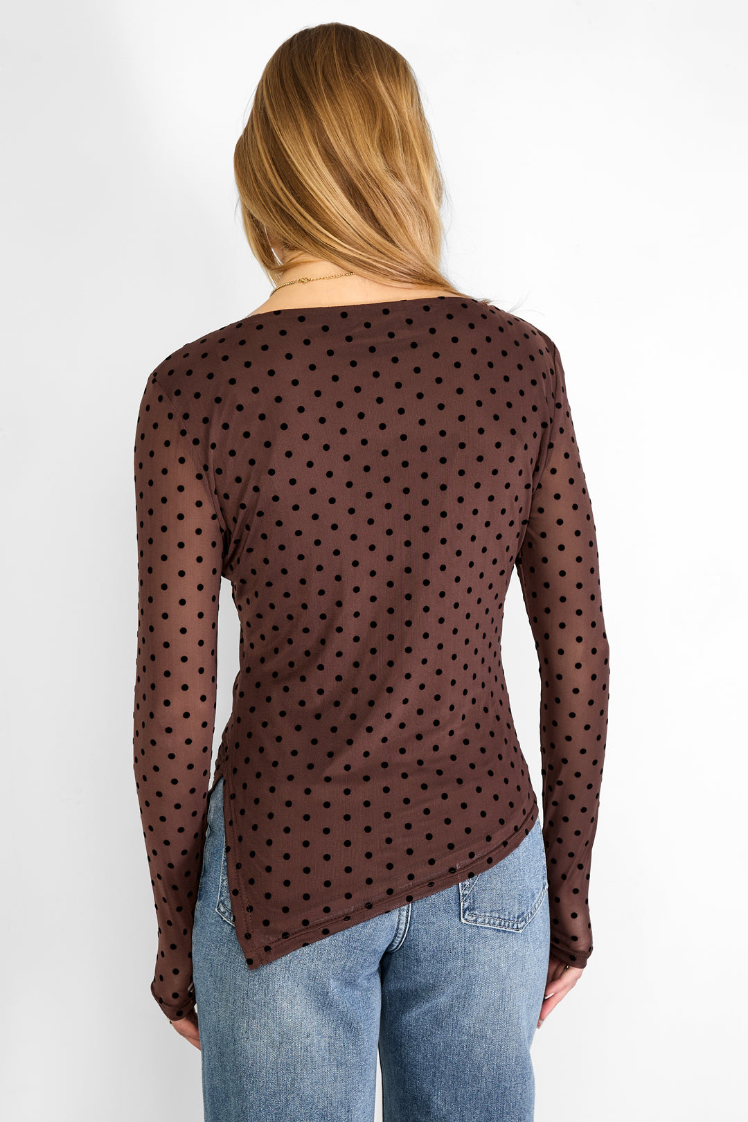 Dotted Long Sleeve Top Eloise Closet