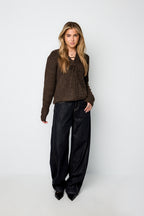 Lace Up Sweater