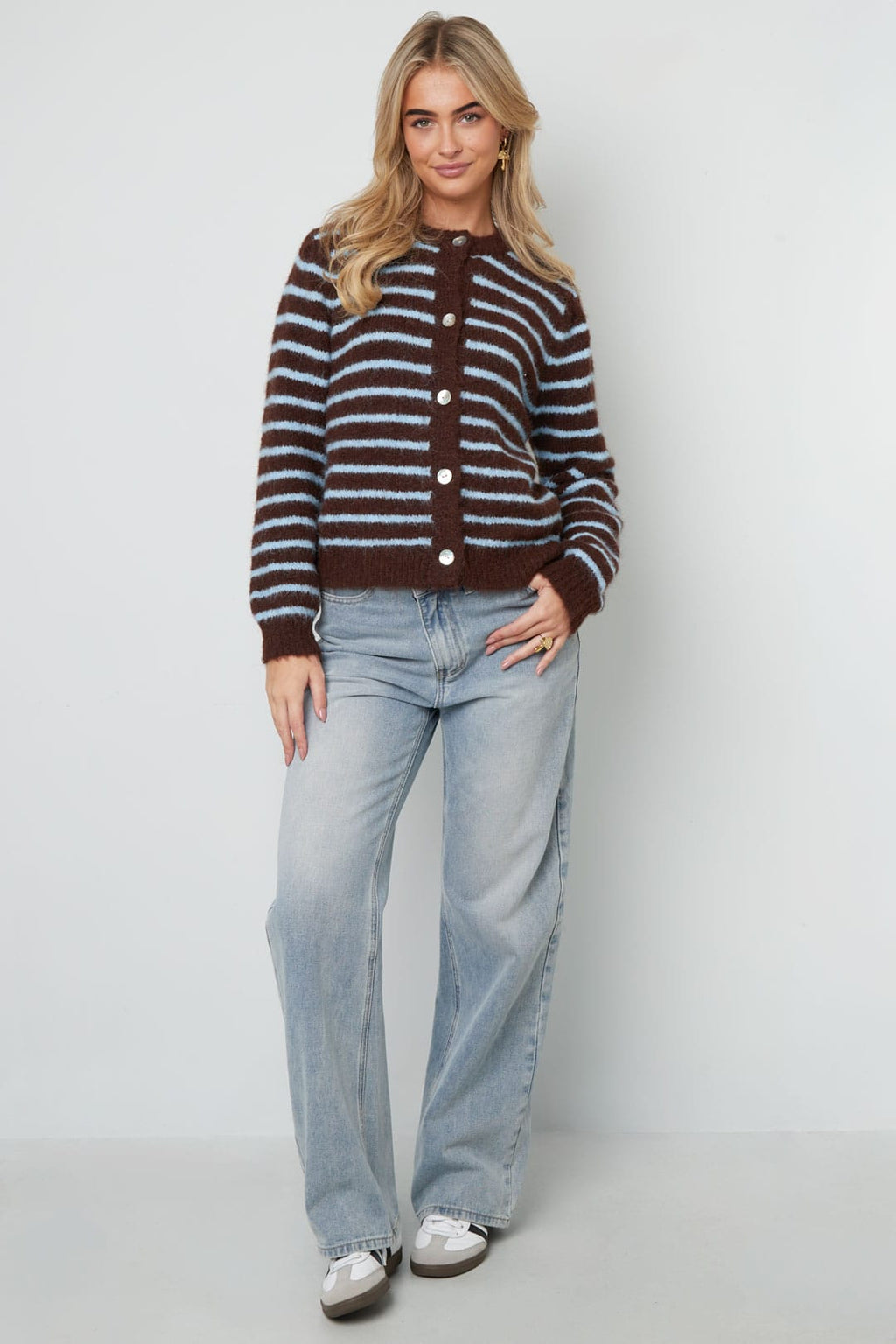 Eloise Closet Your Stripe Knit Cardigan