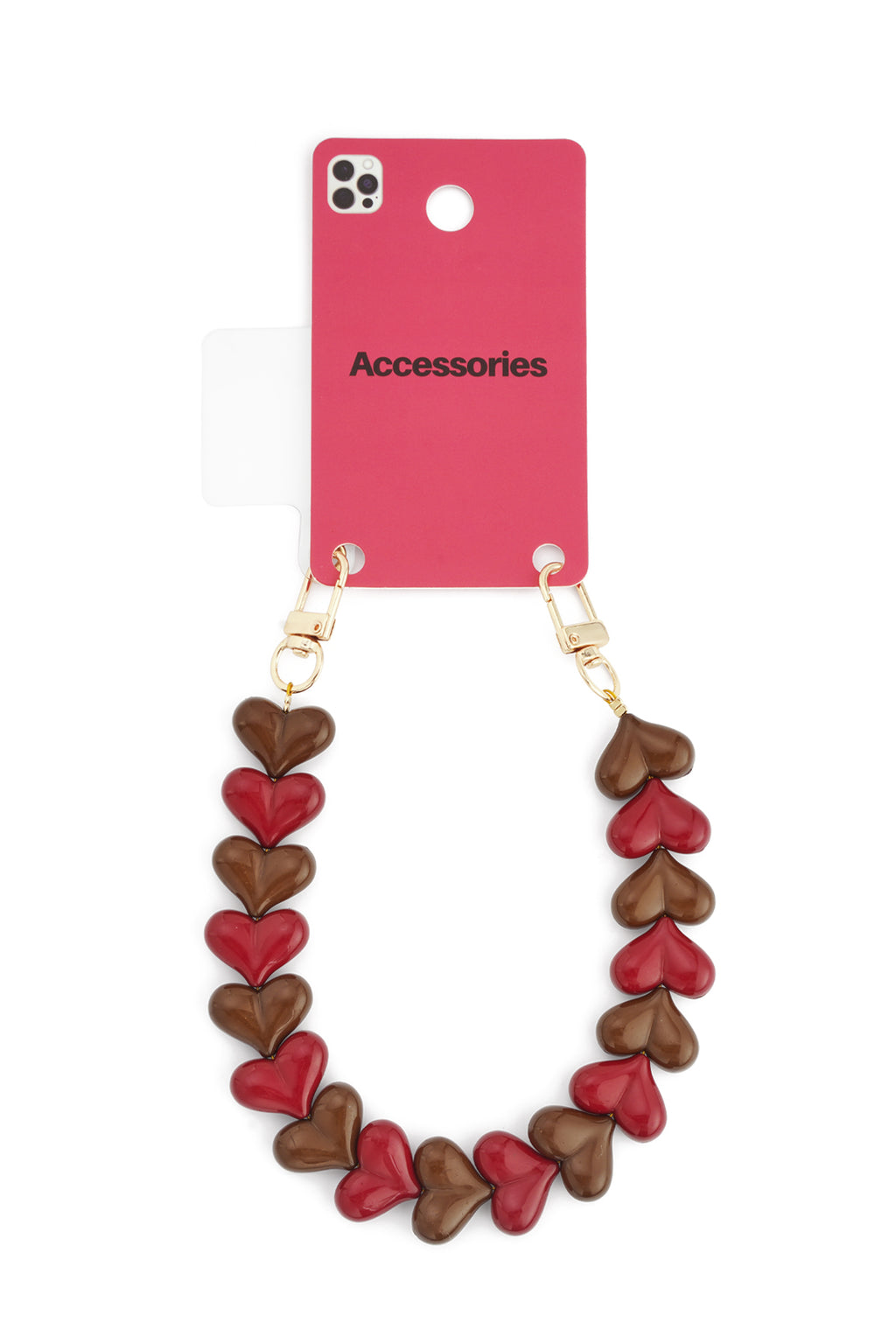 Double Heart Phone Cord Eloise Closet Jewelry