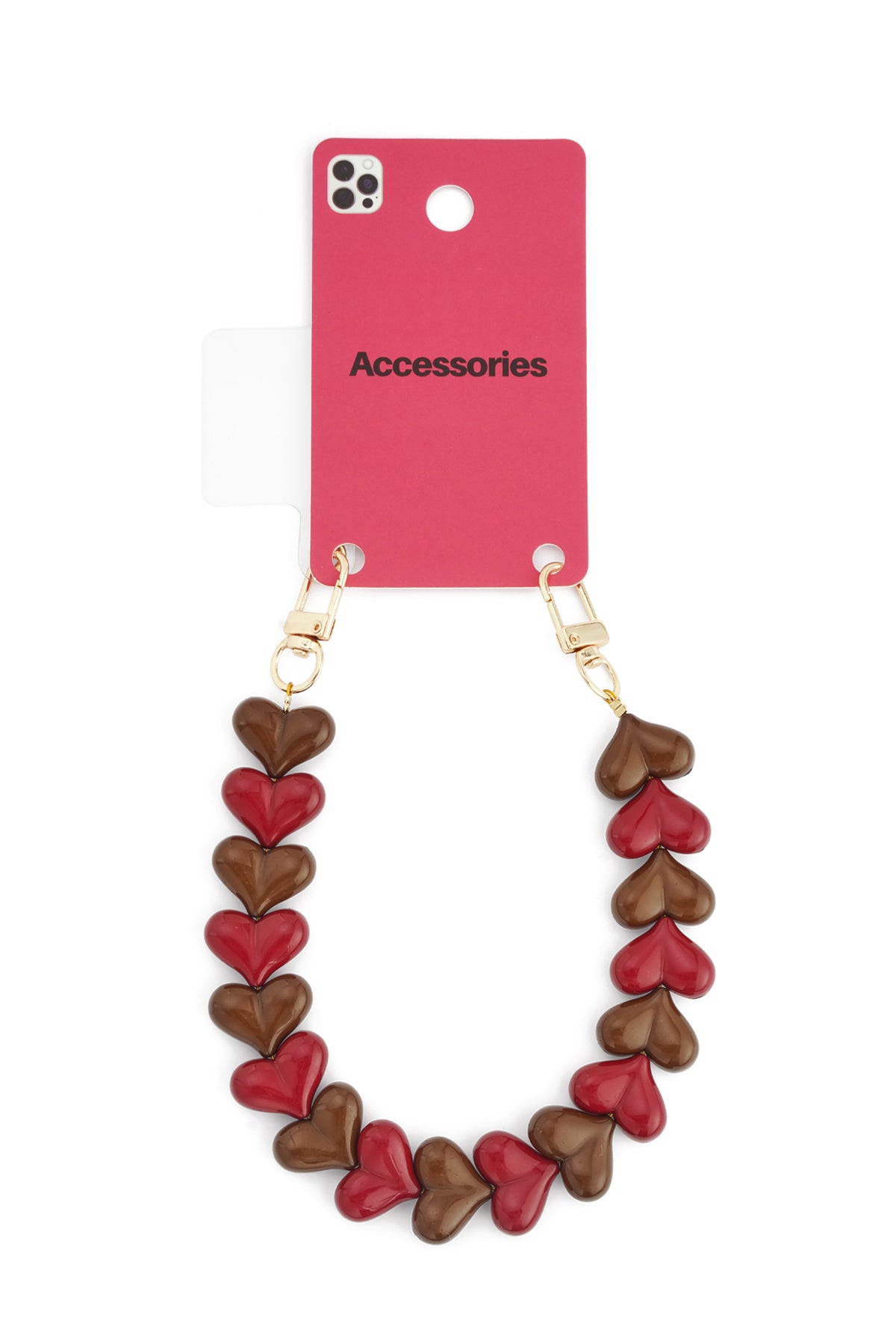 Double Heart Phone Cord Eloise Closet Jewelry