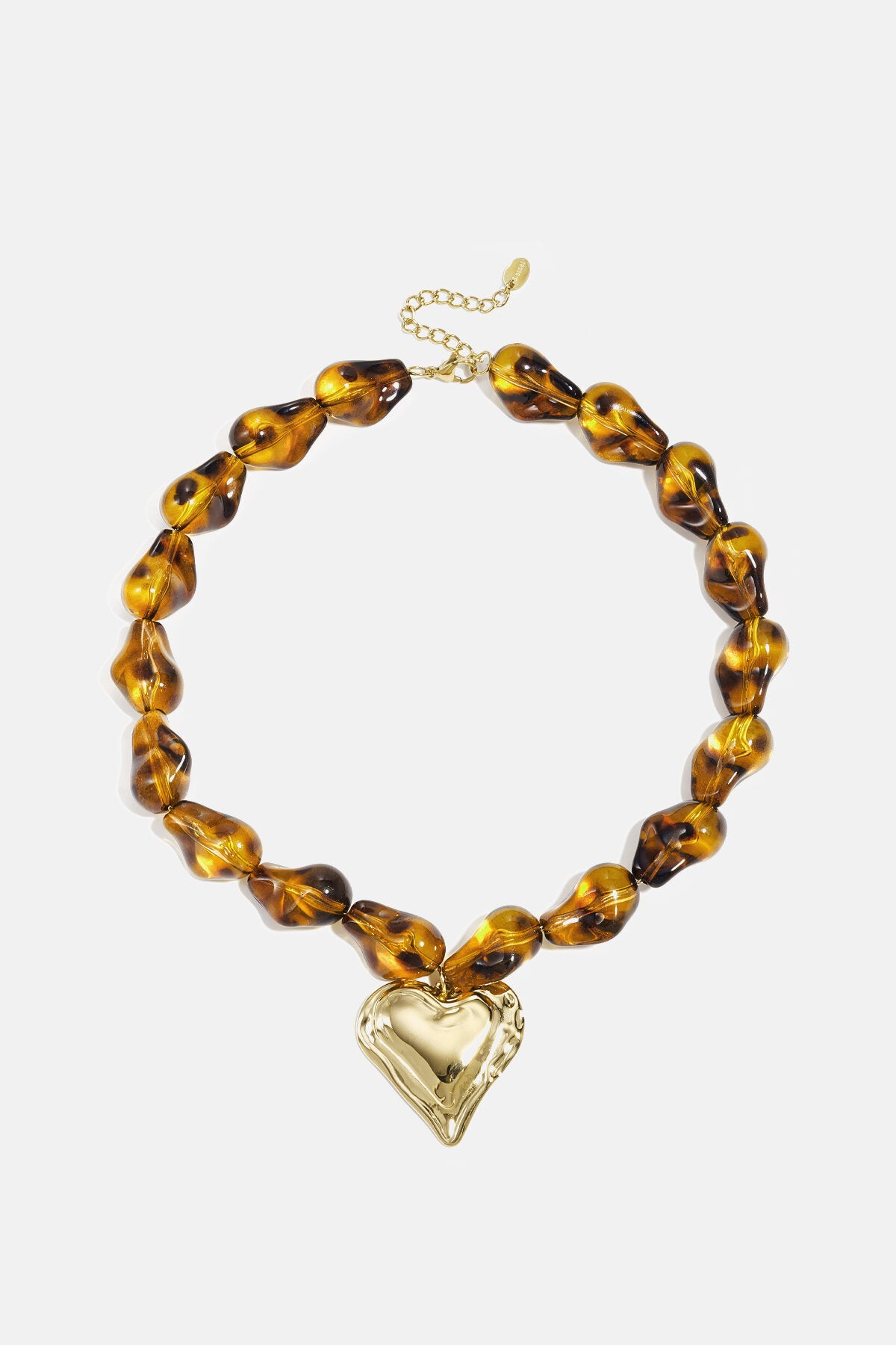 Heart Charm Beaded Necklace Eloise Closet Jewelry
