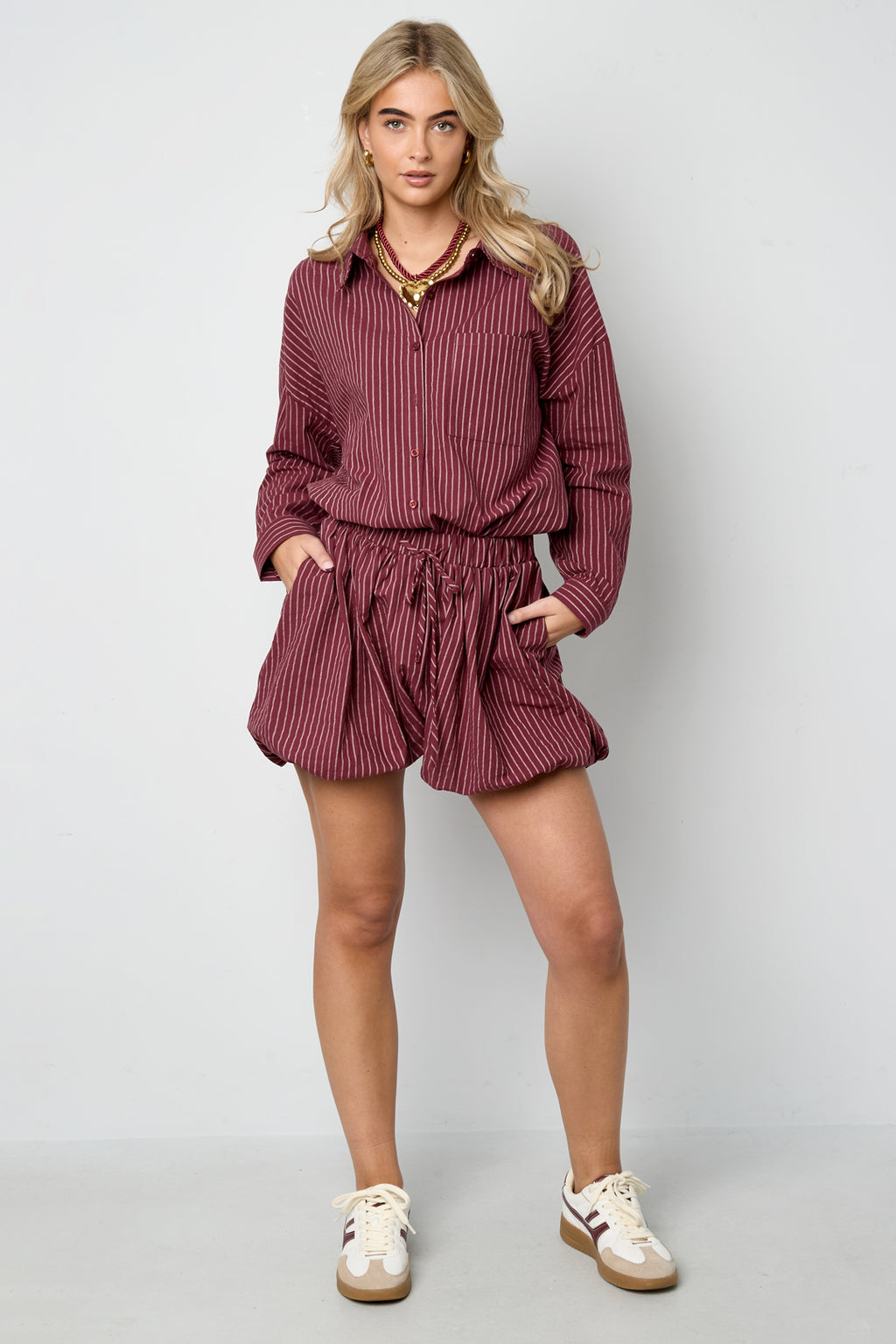 Stripe Breeze Cotton  Shorts Eloise Closet