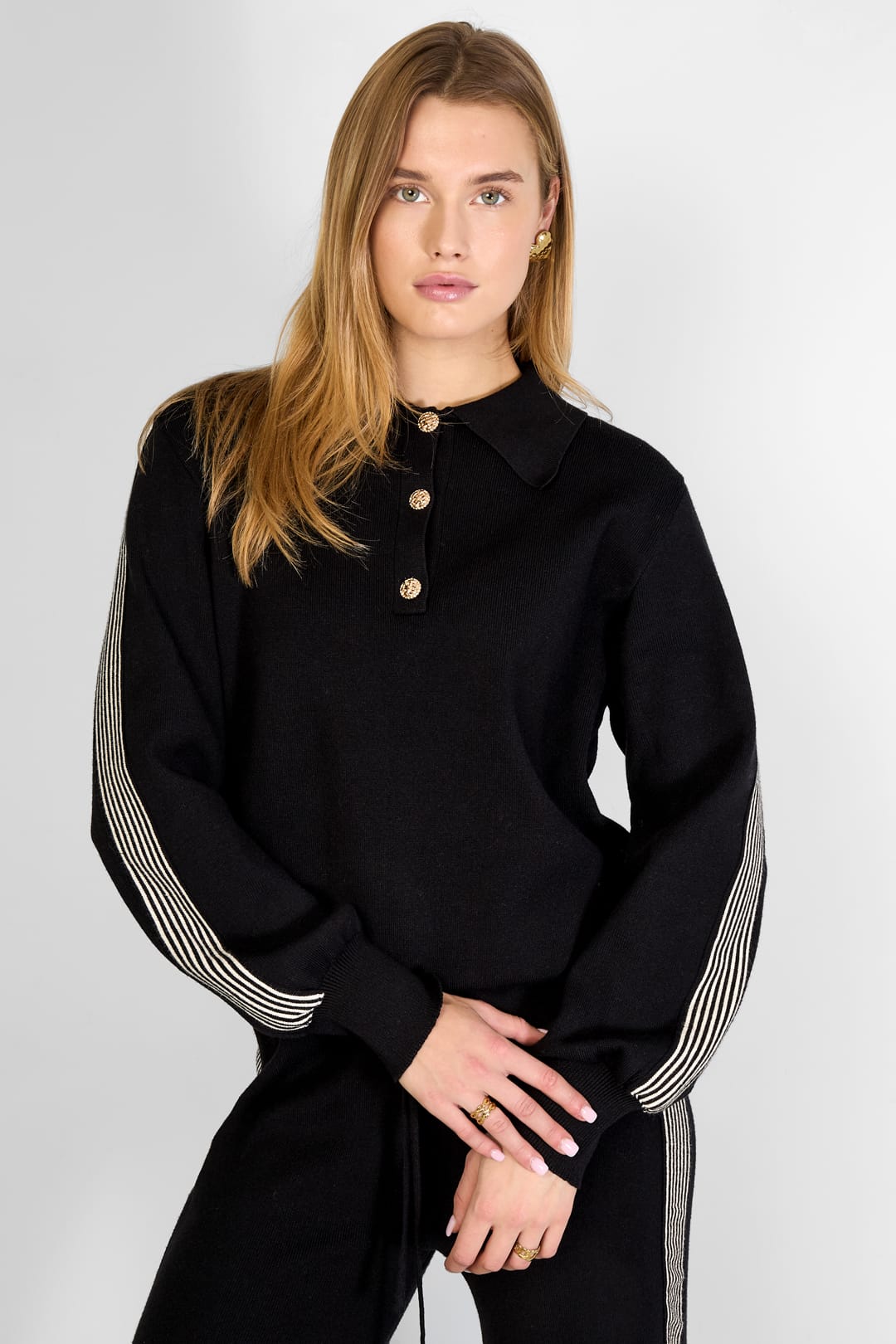 Sport Stripe Knit Sweater Eloise Closet