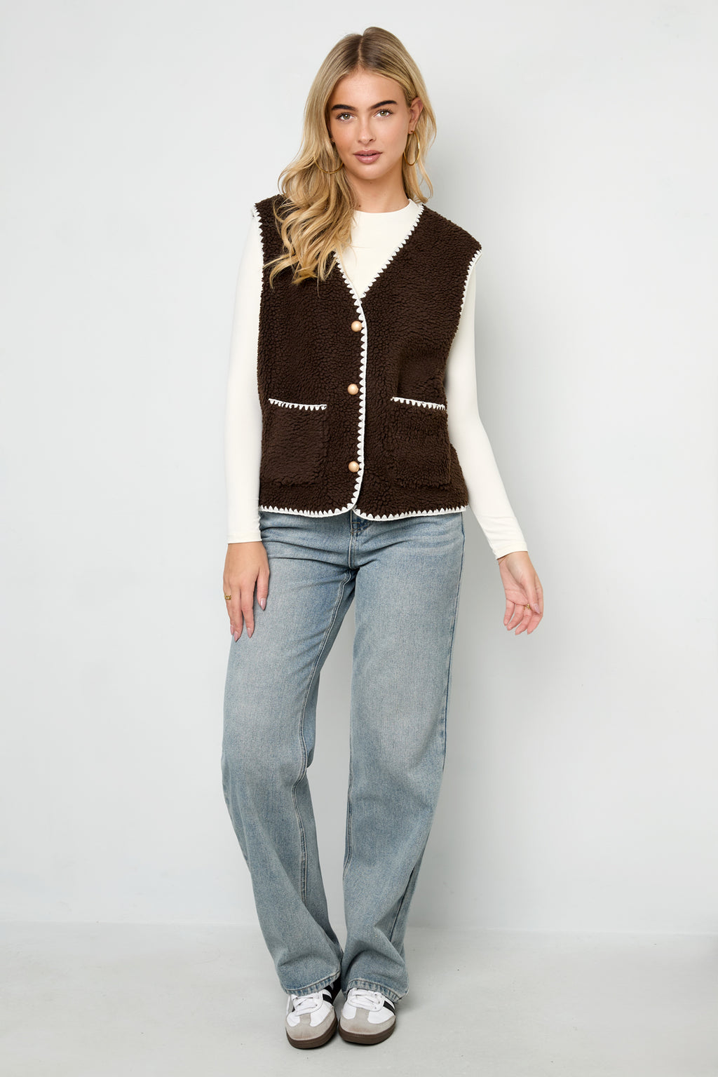 Soft Contrast Gilet Eloise Closet