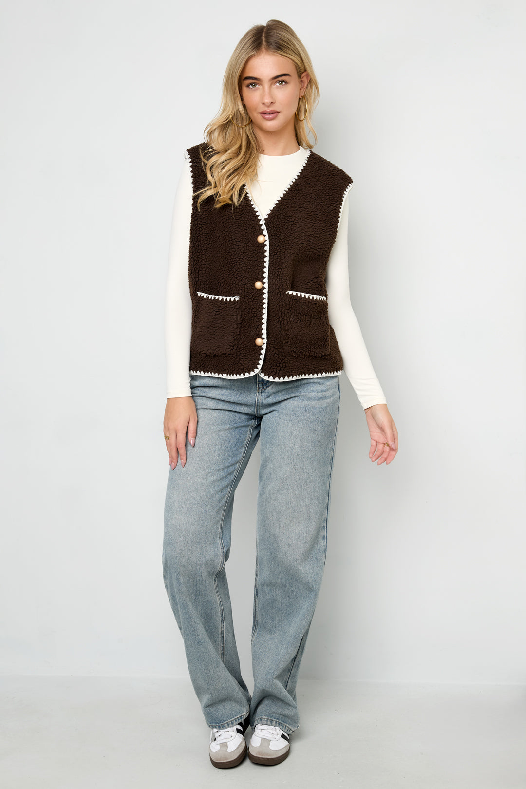 Soft Contrast Gilet Eloise Closet