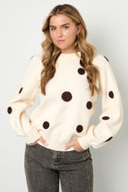 Playful Dot Knit Sweater Eloise Closet