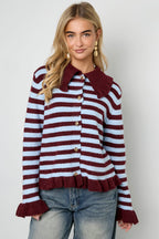 Eloise Closet Striped Knit Cardigan