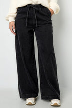 Eloise Closet Woven Cotton Wide Leg Denim – Sporty, Chic, Essential