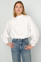 Bow Open Back Top Women – Cotton Casual Eloise Closet