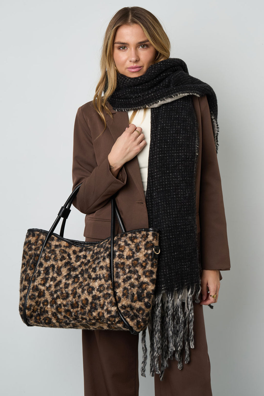 Leopard Print Cotton Tote – Bold Style for Your Daily Hustle