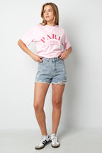 Eloise Closet | Distressed High Waist Denim Shorts