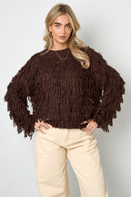 Sheer Mesh Longsleeve Top